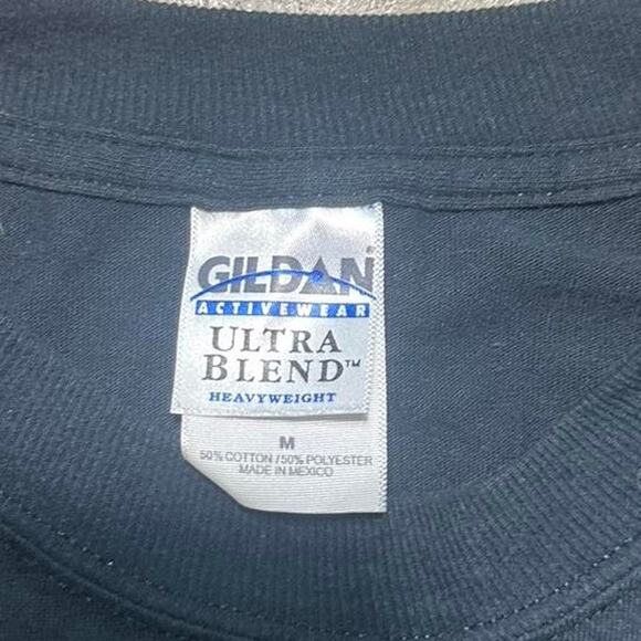 Vintage Y2K Interceptor Flame Graphic Biker Tee Mens Medium Double Sided Shirt - Picture 5 of 5